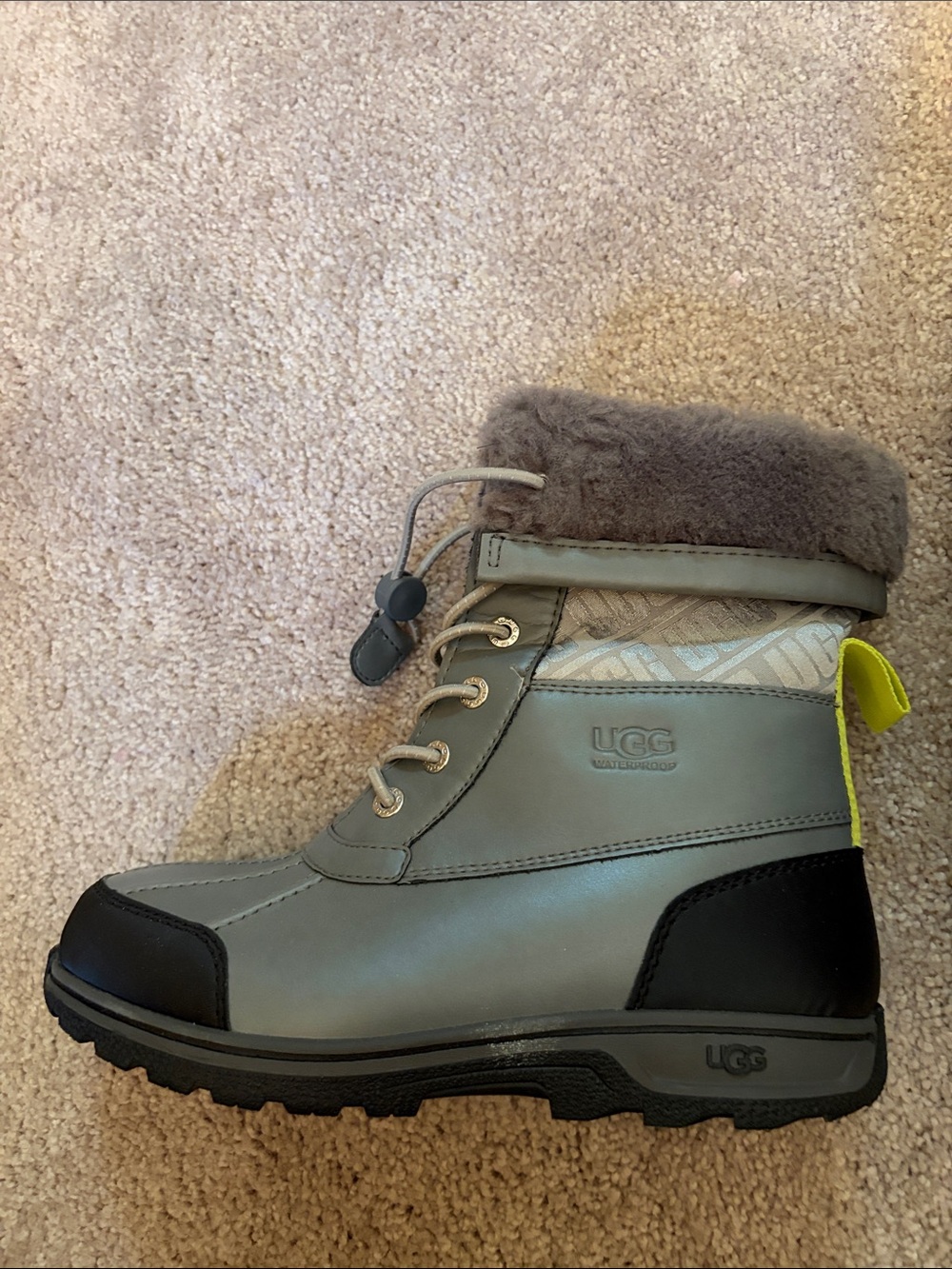 Ugg Women’s Gray Winter Faux-Fur Lined Snow Boots NEW size 6 - Picture 5 of 7